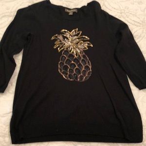 Tommy bahama 3/4 sleeve pineapple sweater
